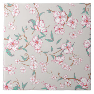 Muster für graue Blume Fliese