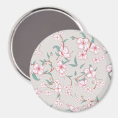 Muster für graue Blume Magnet (Vorderseite/Rückseite)