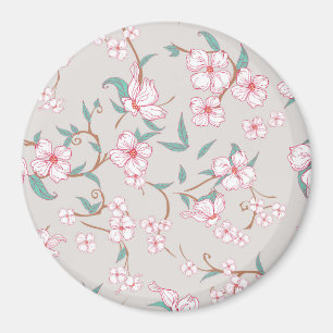 Muster für graue Blume Magnet