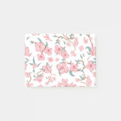 Muster für graue Blume Post-it Klebezettel (Vorderseite)