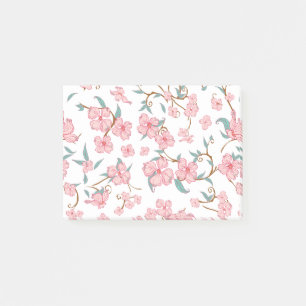 Muster für graue Blume Post-it Klebezettel