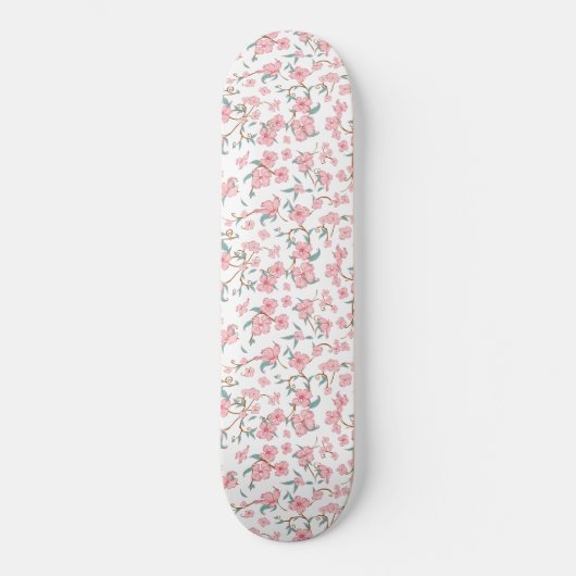 Muster für graue Blume Skateboard (Vorderseite)