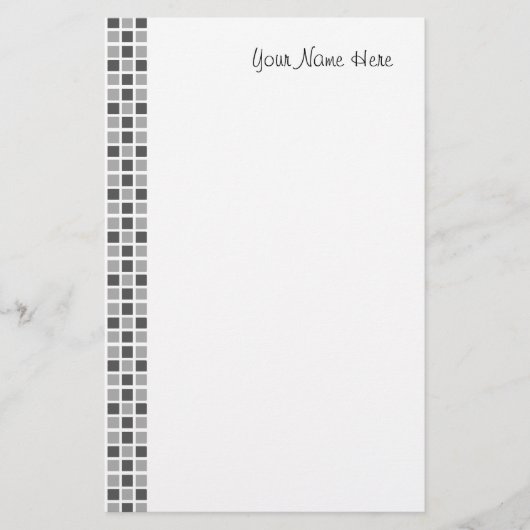 Muster für graue Quadrate Briefpapier (Vorderseite)