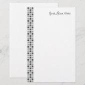 Muster für graue Quadrate Briefpapier (Vorne/Hinten)