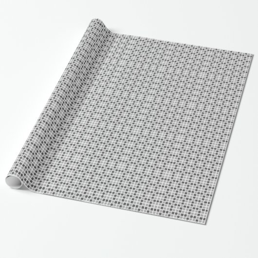 Muster für graue Quadrate Geschenkpapier (Ungerollt)