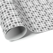 Muster für graue Quadrate Geschenkpapier (Rolleneckpunkt)