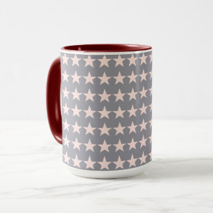 Muster für graue und rosa Sterne Tasse