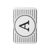 Muster für graue weiße Streifen anpassen Badematte (Vorderseite Vertikal)