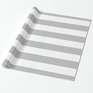 Muster für graue, weiße XL Streifen Geschenkpapier