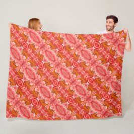 Muster für große Fleece Blanket Coral Peonies