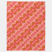 Muster für große Fleece Blanket Coral Peonies (Vorderseite)