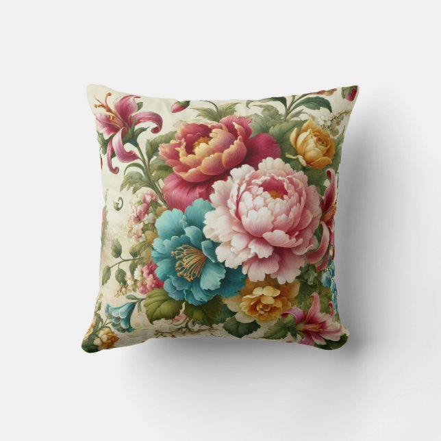 Muster für großes Blumenmotiv 1 Kissen (Rückseite)