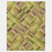 Muster für grün und pflaumengeometrisch geformte S Fleecedecke (Vorderseite)