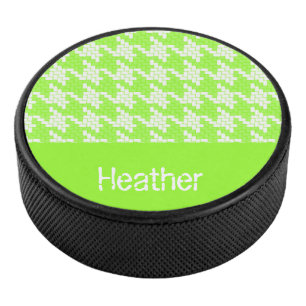 Muster für grün-weiße Hahnentrittmuster Eishockey Puck