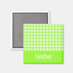 Muster für grün-weiße Hahnentrittmuster Magnet