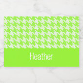 Muster für grün-weiße Hahnentrittmuster Schaumweinetikett (Einzelnes Label)