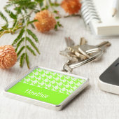 Muster für grün-weiße Hahnentrittmuster Schlüsselanhänger (Seite)