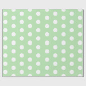 Muster für grün-weiße Polka-Dots Geschenkpapier (Flach)