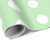 Muster für grün-weiße Polka-Dots Geschenkpapier (Rolleneckpunkt)
