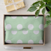 Muster für grün-weiße Polka-Dots Seidenpapier (Geschenk)