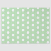 Muster für grün-weiße Polka-Dots Seidenpapier (Vorderseite)