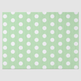 Muster für grün-weiße Polka-Dots Seidenpapier