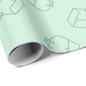 Muster für grüne Aktentasche Geschenkpapier (Rolleneckpunkt)