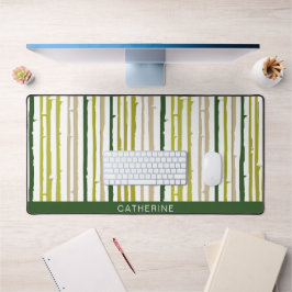 Muster für grüne Bambusstreifen Minimalistisch Schreibtischunterlage