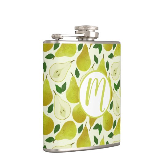 Muster für grüne Birnen Flachmann (Rechts)