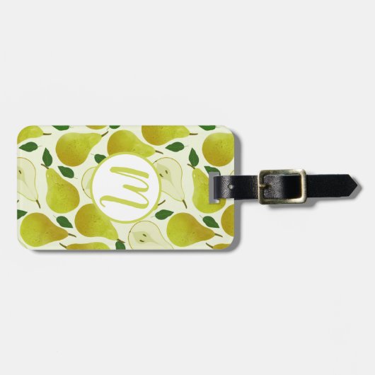 Muster für grüne Birnen Gepäckanhänger (Vorderseite horizontal)