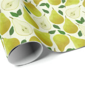 Muster für grüne Birnen Geschenkpapier (Rolleneckpunkt)
