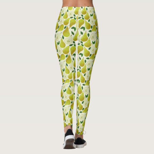 Muster für grüne Birnen Leggings (Rückseite)