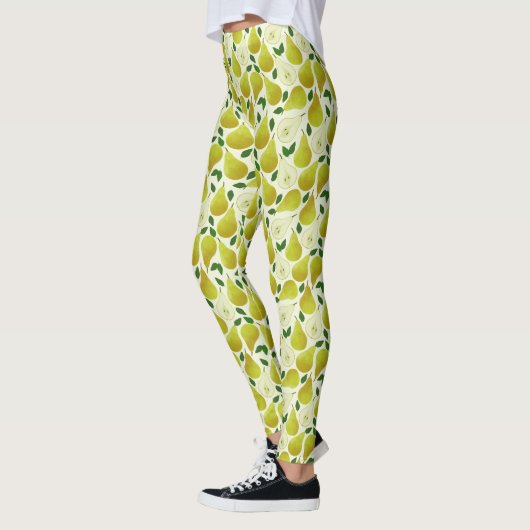 Muster für grüne Birnen Leggings (Links)