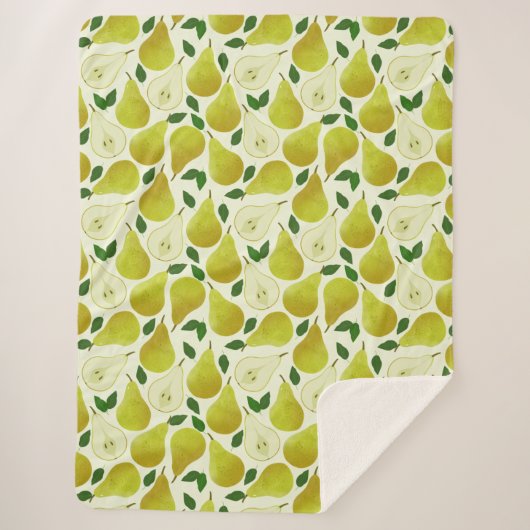 Muster für grüne Birnen Sherpadecke (Vorderseite)