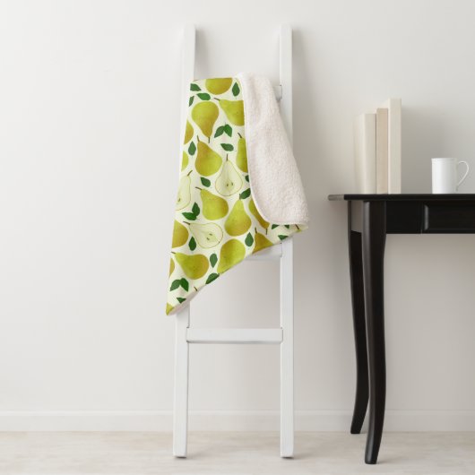 Muster für grüne Birnen Sherpadecke (Beispiel)