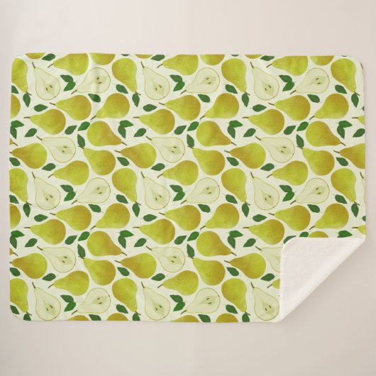 Muster für grüne Birnen Sherpadecke (Vorderseite (Horizontal))