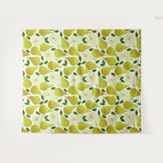 Muster für grüne Birnen Wandteppich (Vorderseite (Horizontal))