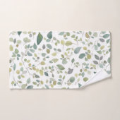 Muster für grüne Blätter Badhandtuch Set (Handtuch)