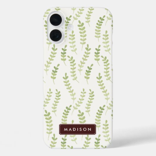 Muster für grüne Blätter Case-Mate iPhone Hülle (Rückseite)