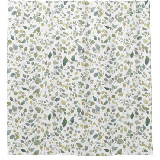 Muster für grüne Blätter Duschvorhang (Vorderseite)
