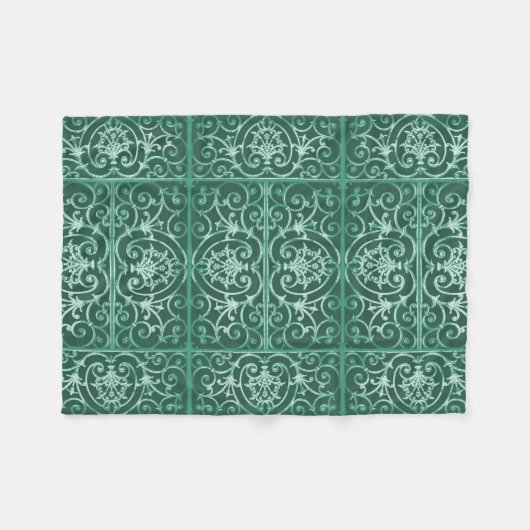 Muster für grüne Blätter Fleecedecke (Vorderseite (Horizontal))