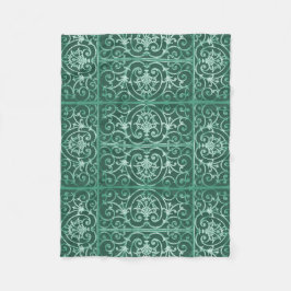 Muster für grüne Blätter Fleecedecke