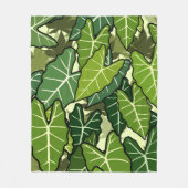 Muster für grüne Blätter Fleecedecke (Vorderseite)