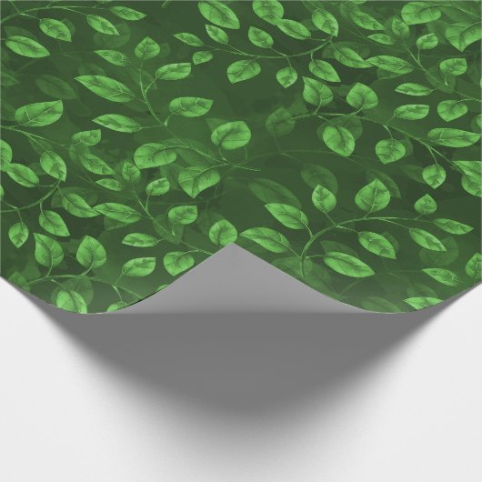 Muster für grüne Blätter Geschenkpapier (Ecke)