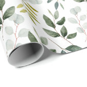 Muster für grüne Blätter Geschenkpapier (Rolleneckpunkt)