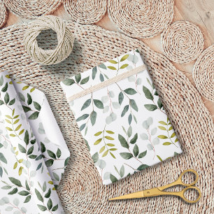 Muster für grüne Blätter Geschenkpapier