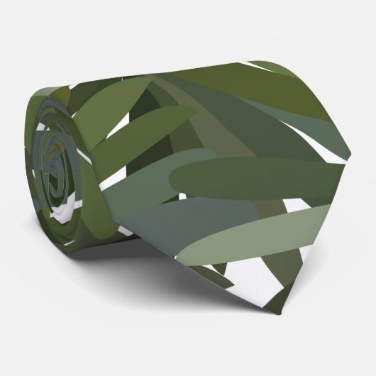 Muster für grüne Blätter Krawatte (Gerollt)