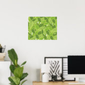 Muster für grüne Blätter Poster (Heimbüro)