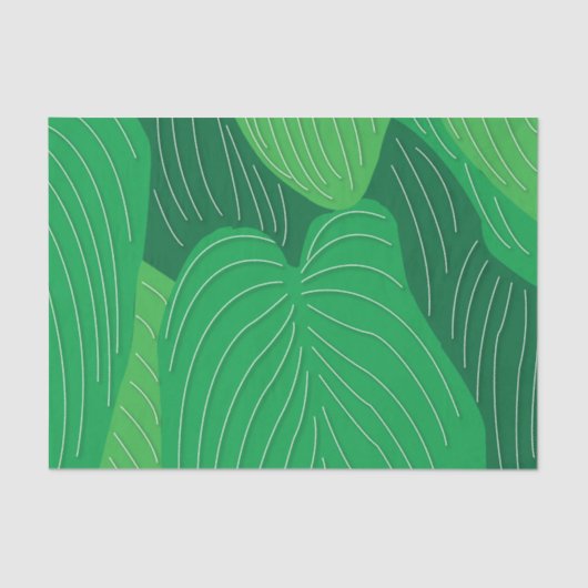 Muster für grüne Blätter Seidenpapier (Vorderseite)
