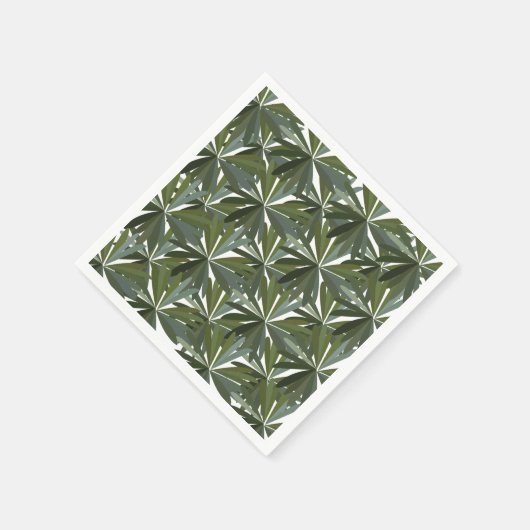 Muster für grüne Blätter Serviette (Ecke)